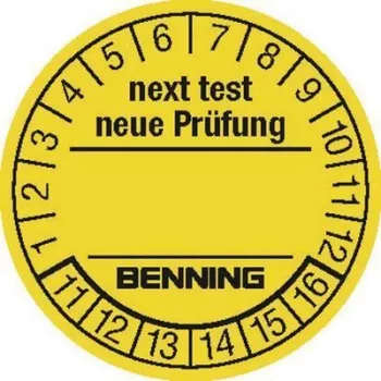 Benning kontrolné štítky 300 ks pre tester prístrojov 756212 (Ø) 30 mm Ďalšia kontrola (756212)