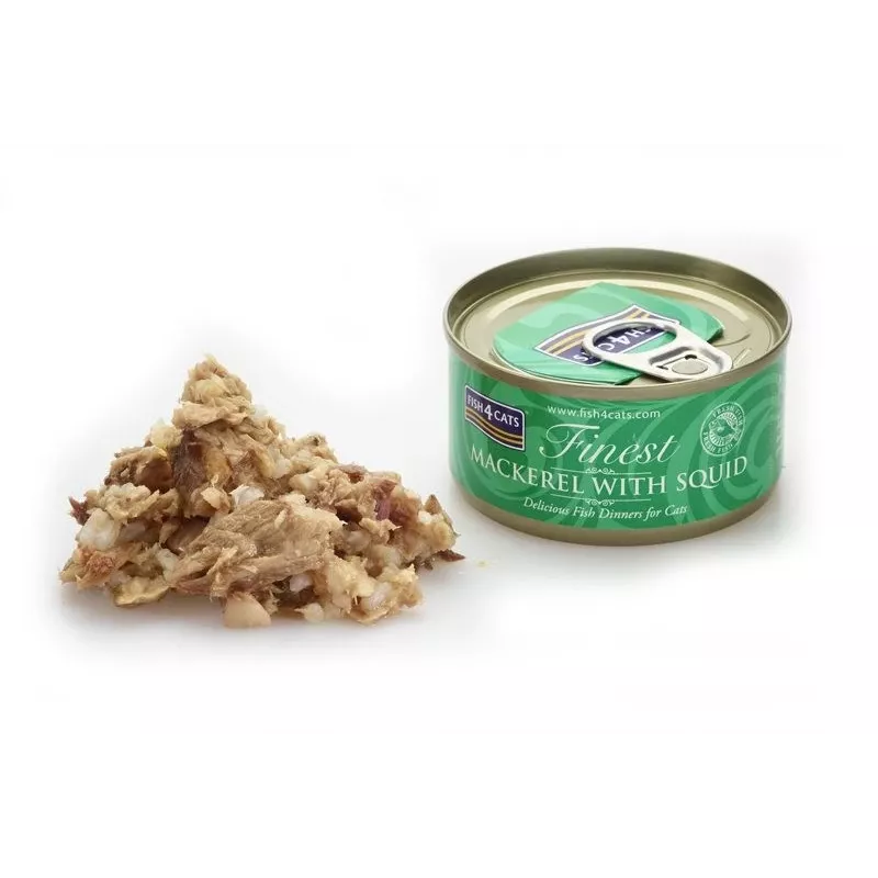 FISH4CATS Makrela s kalamárom - mokré krmivo pre mačky - 70 g