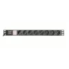 Power Distribution Unit GEMBIRD EG-PDU-014-C14, 8 AC výstupov, C14 vstup, 3 m kábel, 1U, 3680 W, 10 A, hliník, čierna