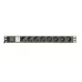 Power Distribution Unit GEMBIRD EG-PDU-014-C14, 8 AC výstupov, C14 vstup, 3 m kábel, 1U, 3680 W, 10 A, hliník, čierna