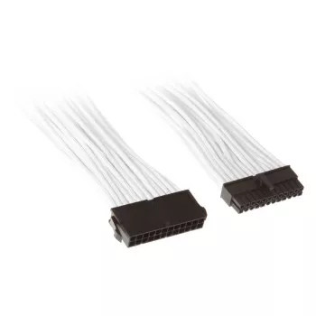 SilverStone PP07-MBW - predlžovací napájací kábel - ATX, 24-pin (M) - ATX, 24-pin (F) - 30 cm - biely (SST-PP07-MBW)