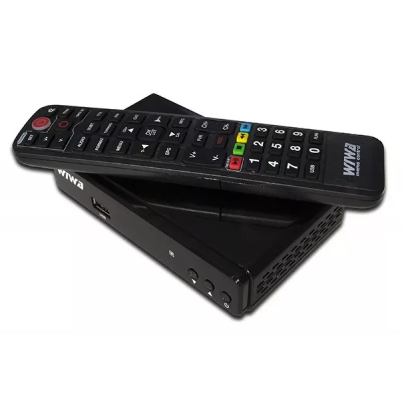 WIWA H.265 DVB-T/DVB-T2 HEVC tuner, Full HD 1080p, PVR, HDMI 1.3, USB 2.0, SCART, čierny