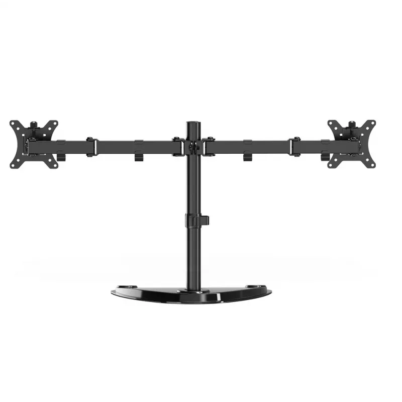Gembird MS-D2ST-02 stojan na monitor na stôl (otočný, naklápací, výkyvný), 13”-32”, čierny