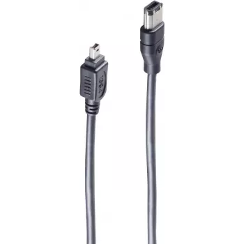 shiverpeaks ®-BASIC-S--FireWire prepojovací kábel, IEEE 1394B kábel, 9-pinový konektor samec na 1394A 4-pinový konektor samec, 1,8 m (BS77212)