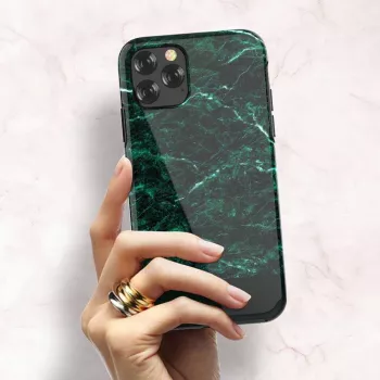 Ochranné puzdro Devia Marble Series pre iPhone 11 Pro Max — zelená, štíhly strih, tvrdé puzdro