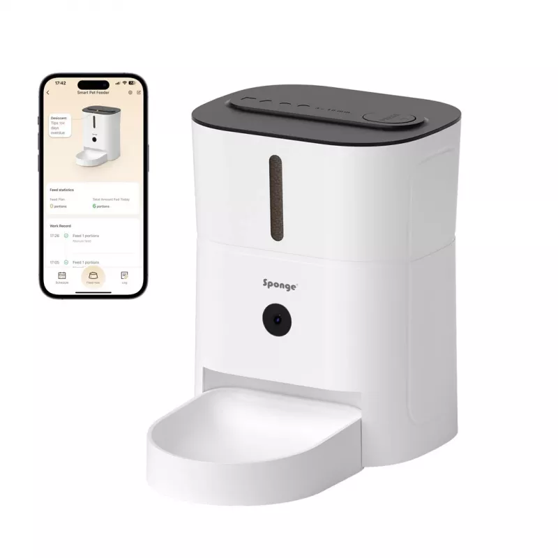 Inteligentný dávkovač krmiva pre domáce zvieratá s kamerou Sponge SPONGE Pet Feeder Smart Camera