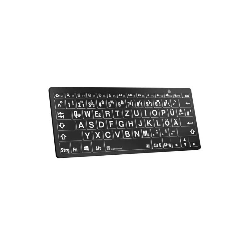 Logickeyboard Universal Bluetooth klávesnica LKB-LPWB-BTPC-DE QWERTZ nemecká čierna