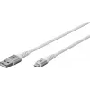 Goobay Lightning na USB-A supersoft textilný kábel s kovovými konektormi, 2 m (74512)