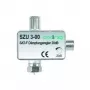 axing SZU 3-00 - 0,0001 - 2,4 GHz - 20 dB - strieborný - F-konektor samica/F-konektor samec - hliník