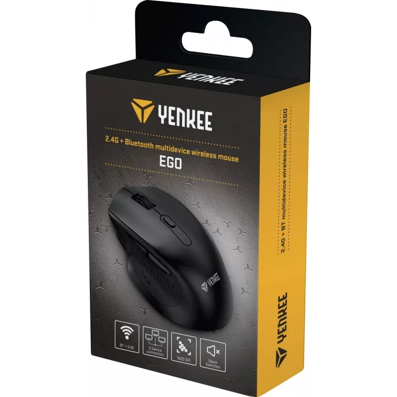 Bezdrôtová myš YMS 2050BK EGO Optic 1600DPI DUAL WL+B