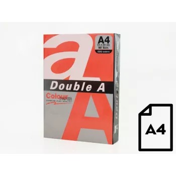 Farebný papier Double A, 80g, A4, 500 listov, červená