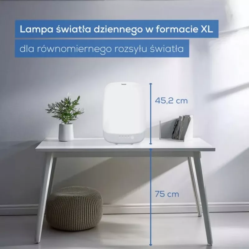 Beurer TL 85 lampa denného svetla, 14000 luxov, LED, bez blikania, bez UV, časovač, biela