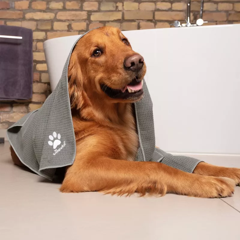 Uterák VILEDA Pet Wipes 172650 450x700 mm, polyester, prateľný v práčke, sivý