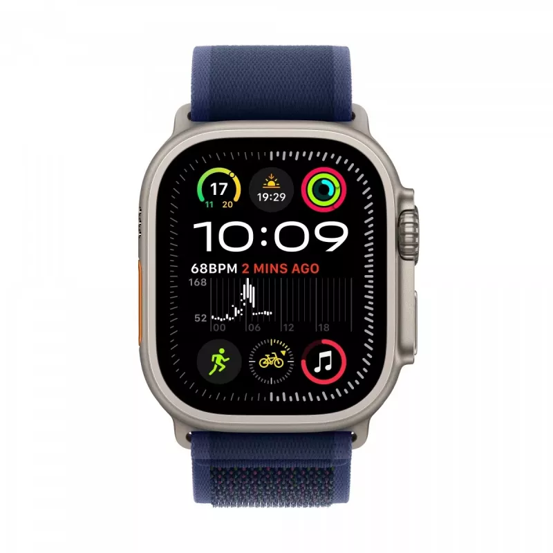 Watch Ultra 2 GPS + Cellular 49 mm Natural Titanium puzdro s Blue Trail Loop - M/L