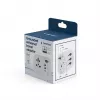 Cestovný adaptér GEMBIRD TPA-EU2A1C15-01-W – 15W, konektor Type-E, 2× USB-A + 1× USB-C, 100–250V