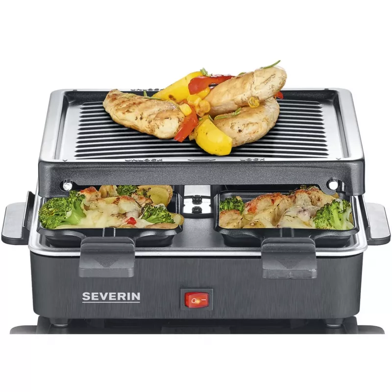 Severin Mini Raclette Gril 4 malé nepriľnavé panvičky 600 W