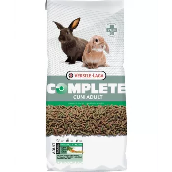 Granulované krmivo pre králiky Versele-Laga Cuni Adult Complete 8 kg — 14 % proteín, 3 % tuk, 20 % hrubej vlákniny, vitamín C, bylinky