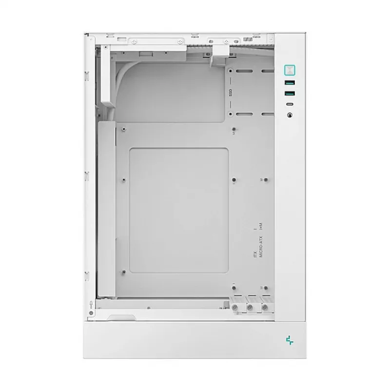DeepCool CH170 PLUS WH Midi Tower počítačová skriňa, Micro ATX, bez zdroja, 4 rozširujúce sloty, biela
