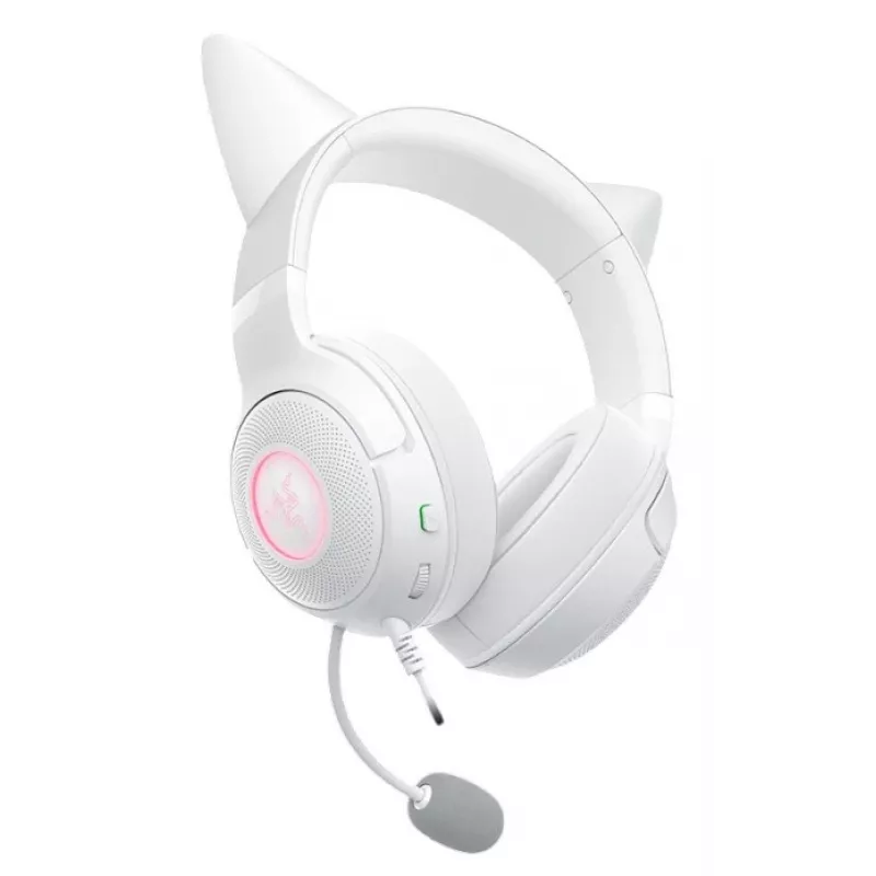 Headset Razer Kraken Kitty V2 Wired USB Type-A biela — circumaurálny, hlavový most, 20–20000 Hz, 2 m kábel