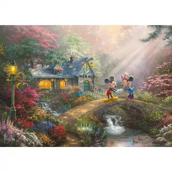 Thomas Kinkade Studios: Mickey & Minnie v nostalgickej plechovej dóze, puzzle 500 dielov