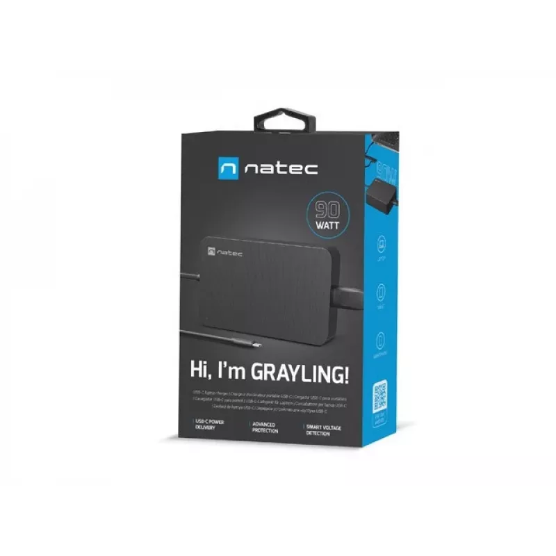 natec Grayling - notebook - vnútorné - 110 - 240 V - 50 - 60 Hz - 90 W - 5 - 20 V