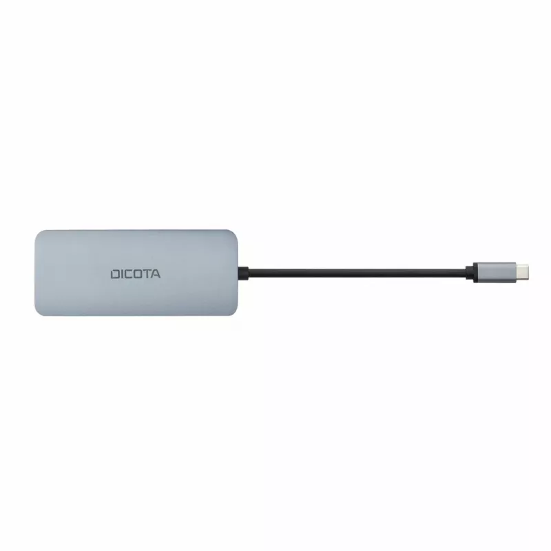 Dicota USB-C 8-in-1 Multi Hub 4K PD 100W strieborný