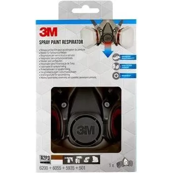 3M 6002PRO opakovane použiteľná ochranná maska FFP3 polomaska