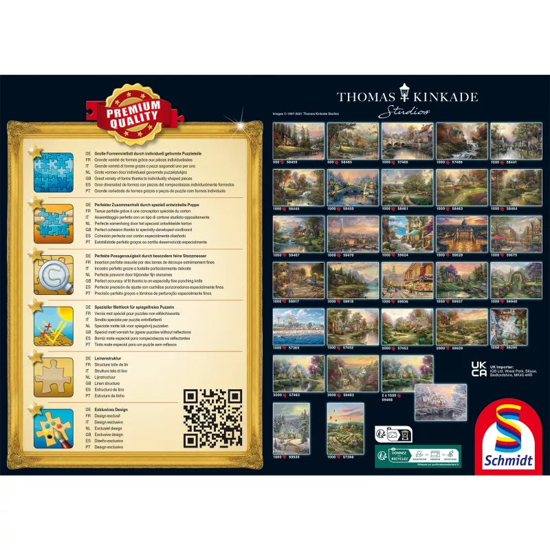 Puzzle Schmidt Spiele Thomas Kinkade Studios „Santa's Silent Night“ 1000 dielikov