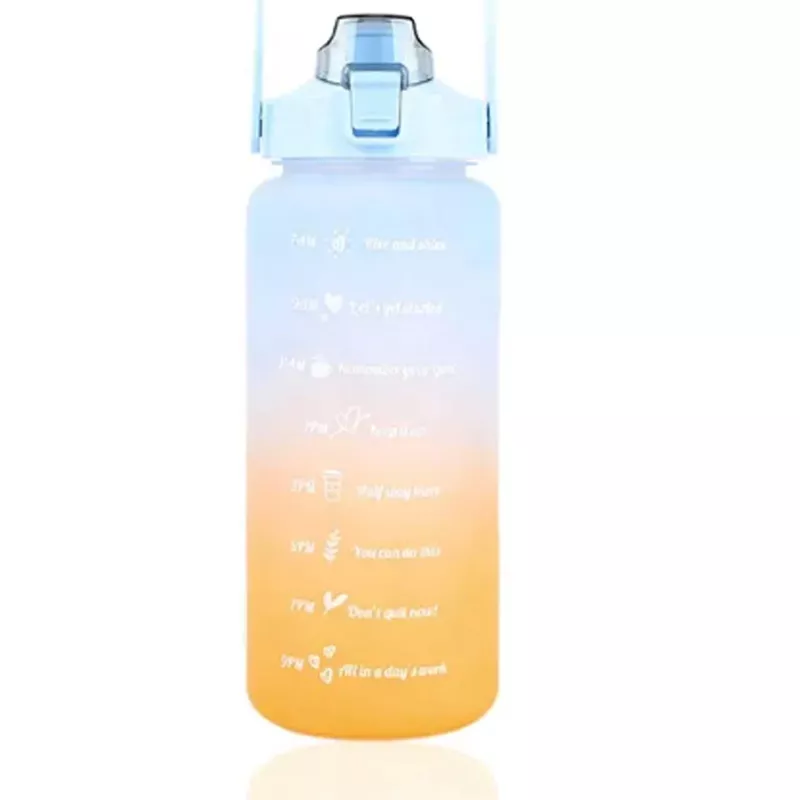 Extralink Motivačná fľaša na pitie, 2000 ml Športová fľaša na pitie, Modro-oranžová, BUT-993