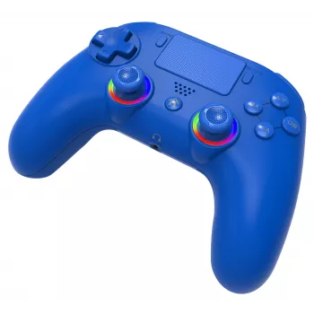 Bezdrôtový LED ovládač SUBSONIC SA5639-3 pre PS4 a PC, modrý bezdrôtový gamepad
