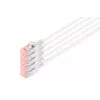 Digitus DK-1624-100S-5 Slim patch kábel CAT 6 U/FTP, 10 m, sivý, balenie 5 ks