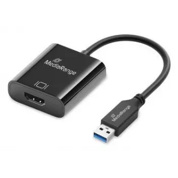 USB-A na HDMI audio a video konvertor MediaRange MRCS232, 20 cm kábel, čierny