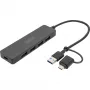 USB hub, Digitus, DA-70235, 4-portový, USB 3.2 Gen 1, Type-A a Type-C, 12000 Mbit/s