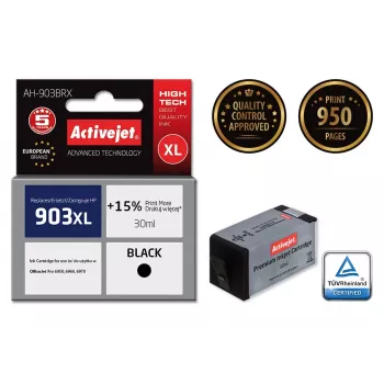 Activejet AH-903BRX atrament (náhrada za HP 903XL T6M15AE; Premium; 30 ml; čierny)