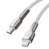 USB-C na Lightning kábel Baseus Cafule 1 m, 20 W, zinkové puzdro, biela