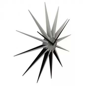 NeXtime hodiny 3051zi Nova, Ø50 cm, nástenné, čierna/strieborná