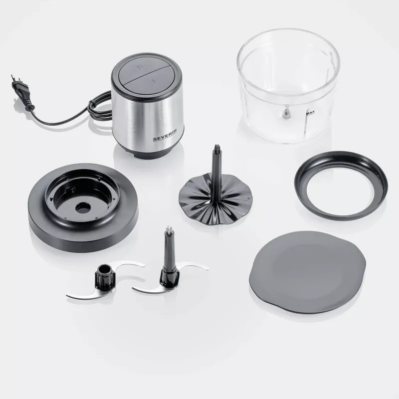 Elektrický drvič Severin KM 3867 1 l 400 W čierna strieborná transparentná