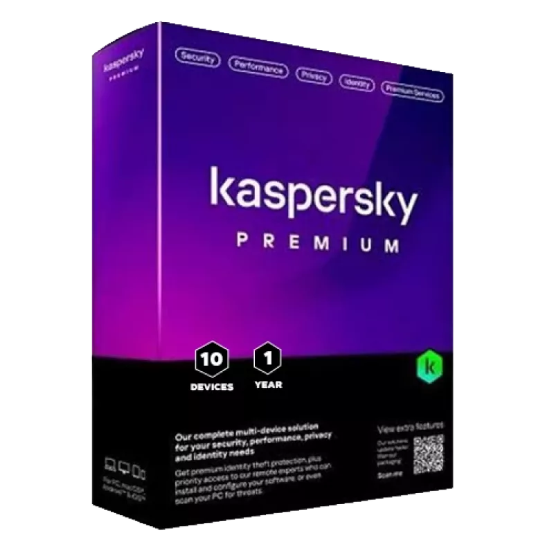 Kaspersky Premium + zákaznícka podpora | 10 zariadení | 1 rok | EÚ
