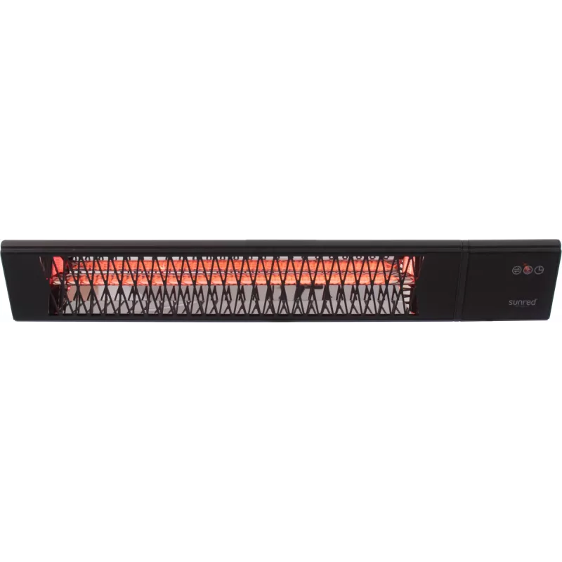 Infražiarič SUNRED PRO25W-SMART, nástenný trojuholníkový tmavý, 2500 W, čierny, IP55
