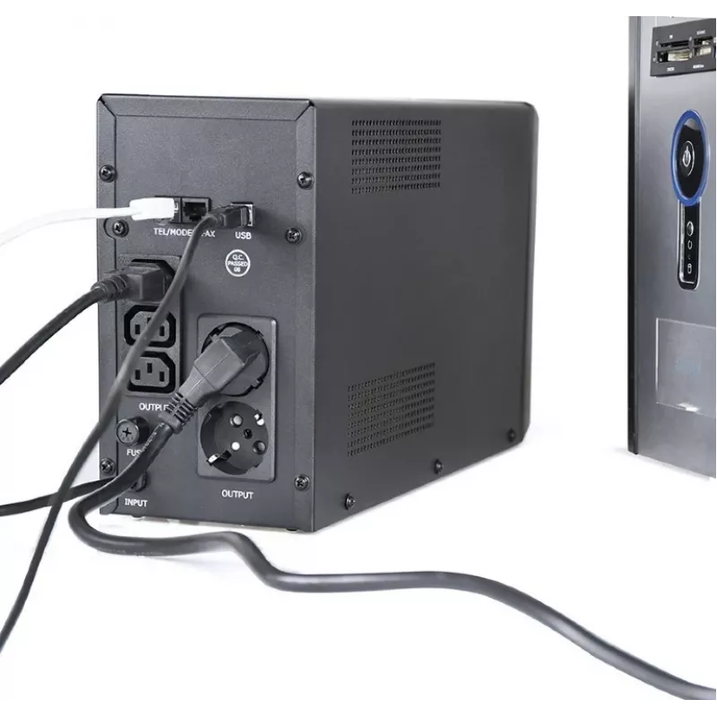 Gembird EG-UPS-035 UPS (neprerušiteľný zdroj napájania) Line-Interactive 2 kVA 1200 W 5 AC výstupov