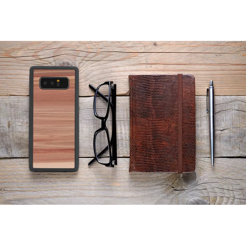 Puzdro na smartphone man and wood pre Galaxy Note 8 — cappuccino čierna ochranné puzdro