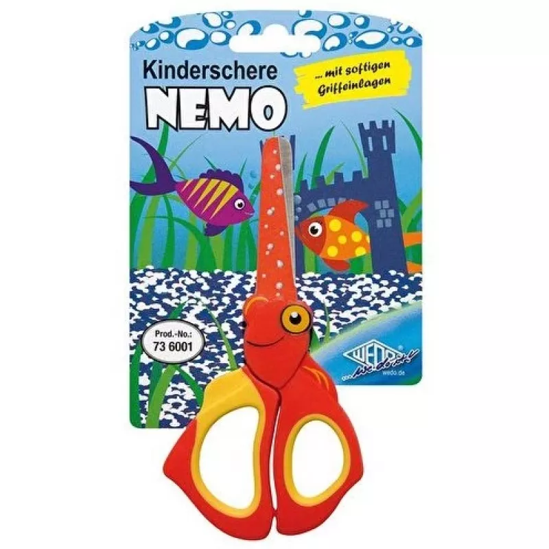 WEDO 73 6001 detské tvorivé nožnice, rovný strih, 130 mm, červeno-žlté