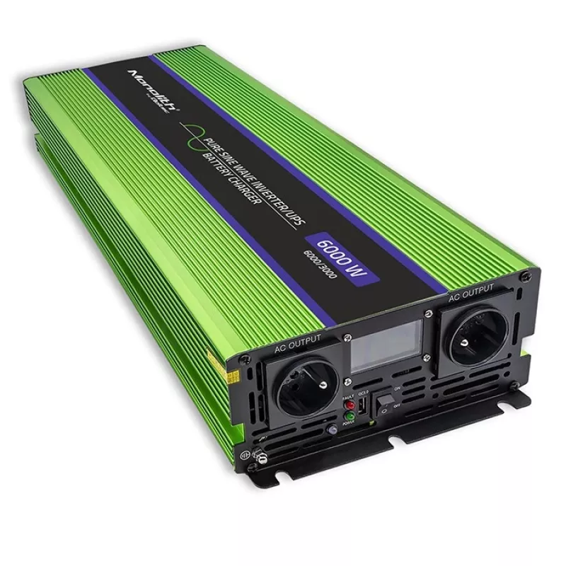 Automobilový menič Qoltec Monolith 6000 W zelený 12 V