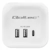 Power Cube QOLTEC 52547 predlžovacia zásuvka 3×AC zásuvky, 2×USB-A, 1×USB-C PD 20W