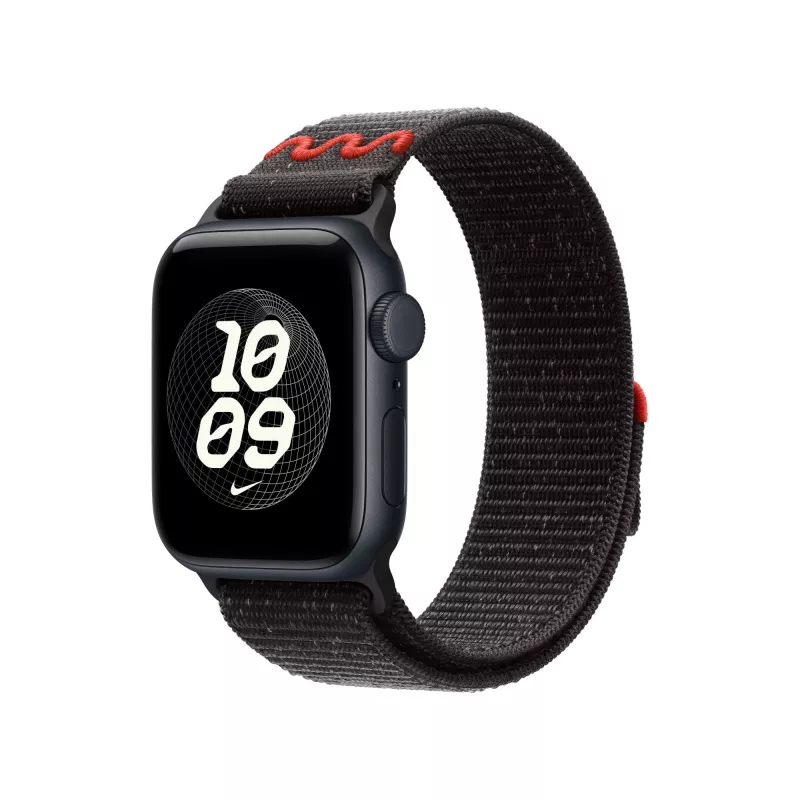 Apple Nike Sport Loop remienok čierny nylon, recyklovaný polyester, spandex