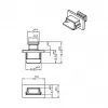 Ochranný kryt konektora samica USB Mini-B DeLOCK 64011