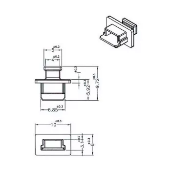 Ochranný kryt konektora samica USB Mini-B DeLOCK 64011
