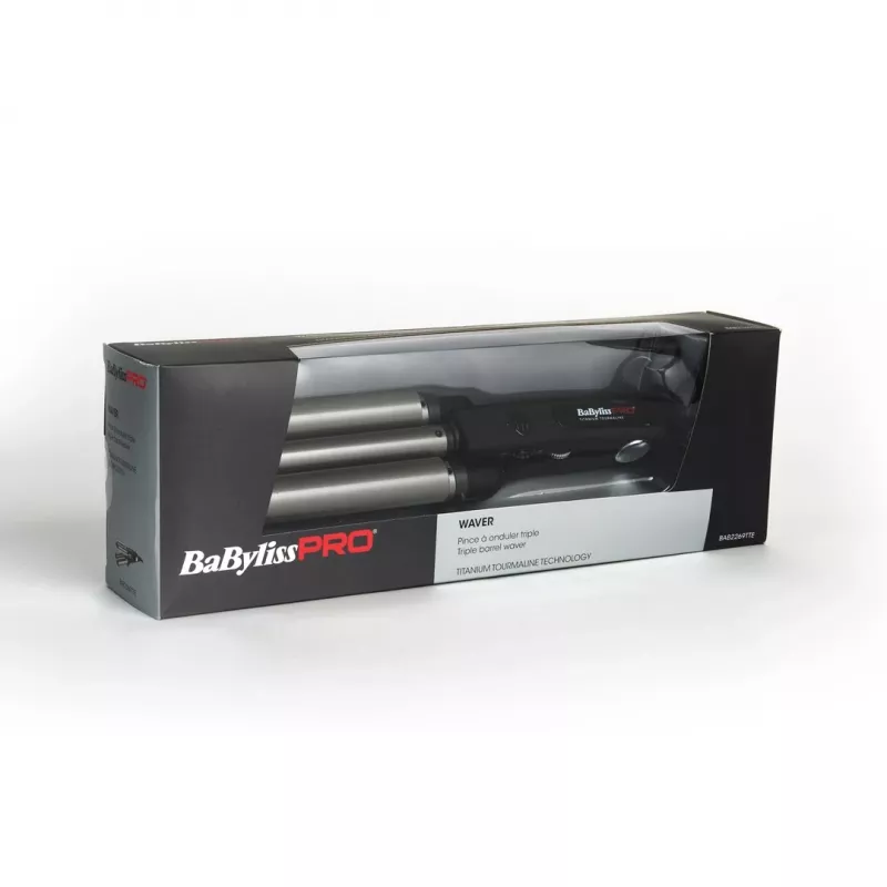 Kulmovač BaByliss PRO TRIPPLE WAVER — 125 W, čierny, 2,7 m kábel
