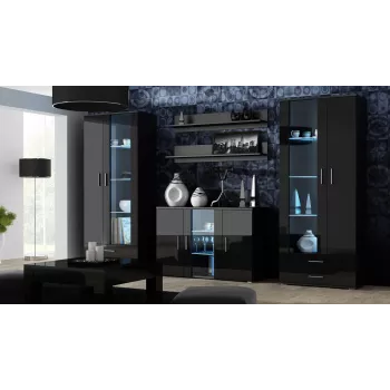 Komoda Cama SOHO S7 120 cm čierna lesk