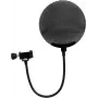 Mikrofónový pop filter Omnitronic model 60006250 kovový čierny, okrúhly sieťovaný veterný kryt
